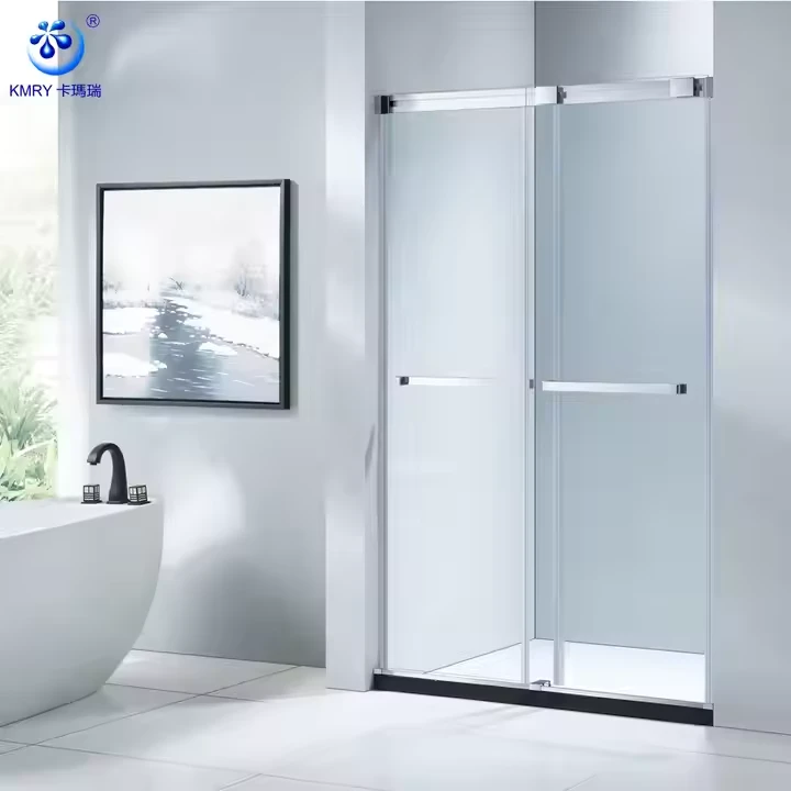 Partition de douche en verre Porte coulissante