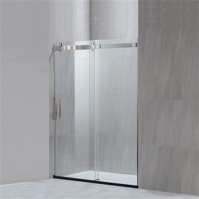 Porte coulissante de douche grise