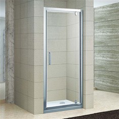 Portes de douche en verre carré sans cadre