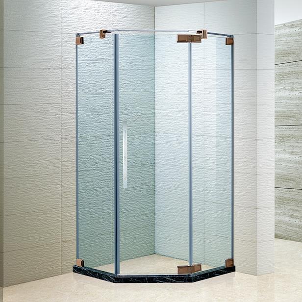 Portes de douche sans cadre en forme de diamant
