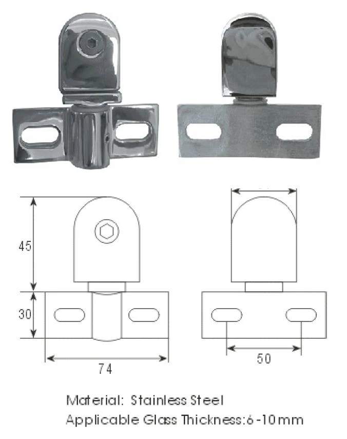 Rectangle Pivot Frameless Shower Doors