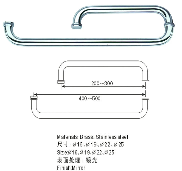 Rectangle Pivot Frameless Shower Doors