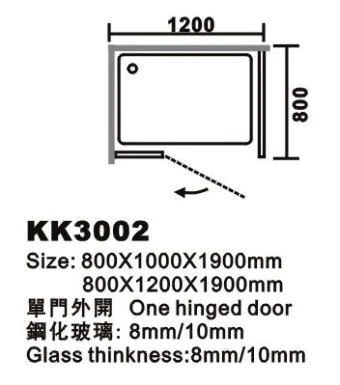 Rectangle Pivot Frameless Shower Doors