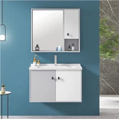 Vanité de salle de bain d'angle